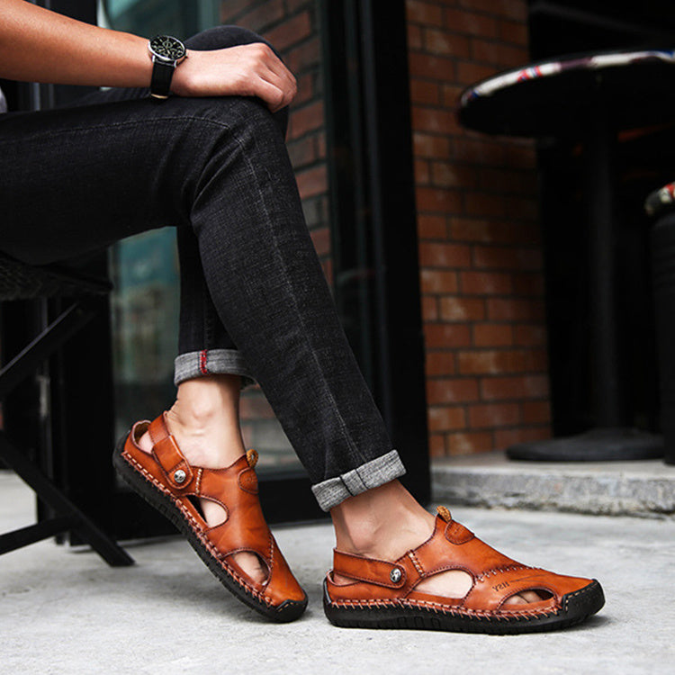 HSY™ | Sandales homme orthopédiques faites à la main : confort et maintien exceptionnel